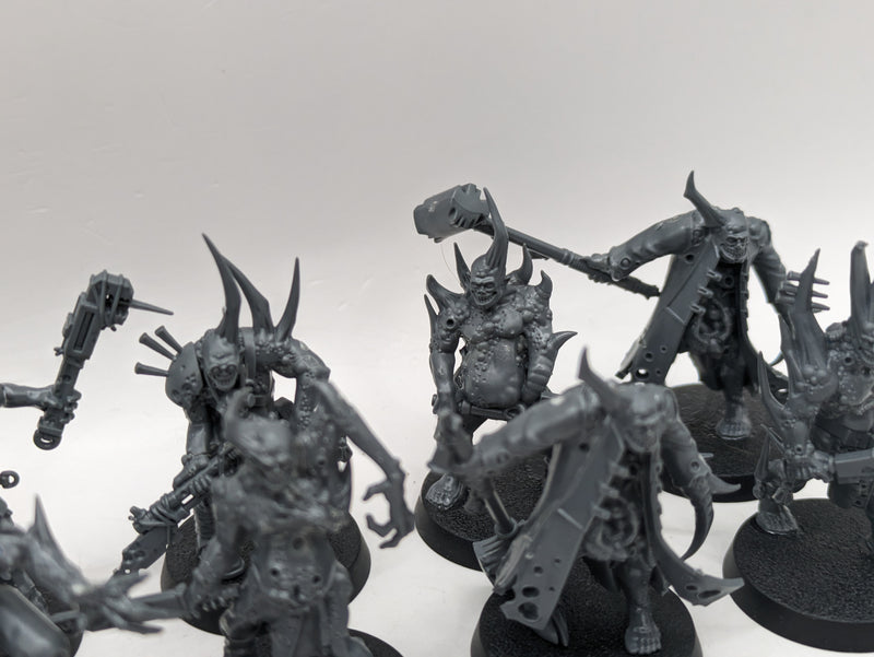 Warhammer 40k: Chaos Space Marine Death Guard Icon Bearer and Poxwalkers (BA100)