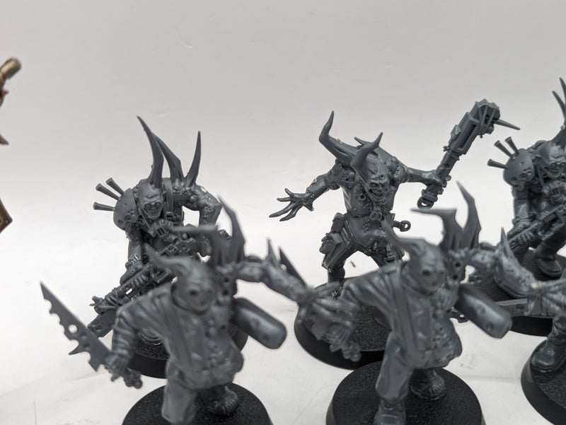 Warhammer 40k: Chaos Space Marine Death Guard Icon Bearer and Poxwalkers (BA100)