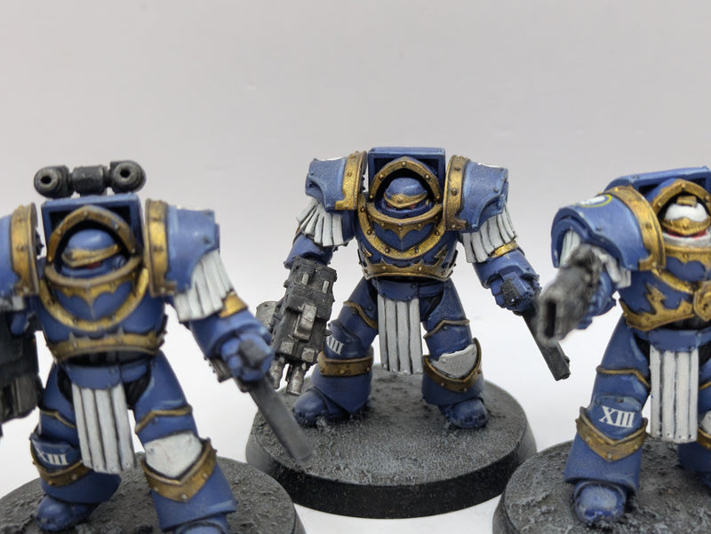 Warhammer The Horus Heresy: Space Marine Ultramarines Cataphractii Terminators and Praetor - Well Painted (BA039)