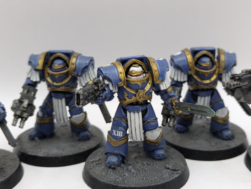 Warhammer The Horus Heresy: Space Marine Ultramarines Cataphractii Terminators and Praetor - Well Painted (BA039)