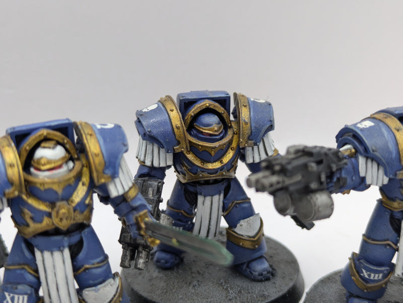 Warhammer The Horus Heresy: Space Marine Ultramarines Cataphractii Terminators and Praetor - Well Painted (BA039)