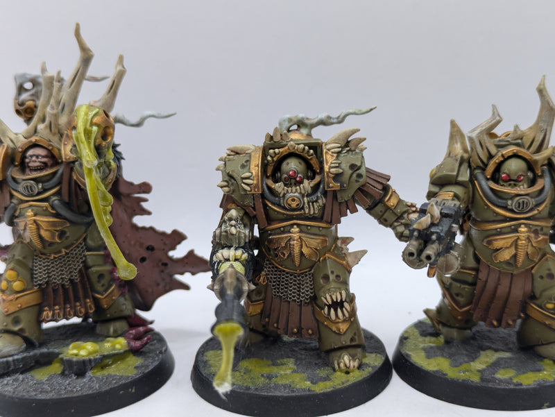 Warhammer 40k: Death Guard Lord Felthius and The Tainted Cohort - Well Painted (AT035)