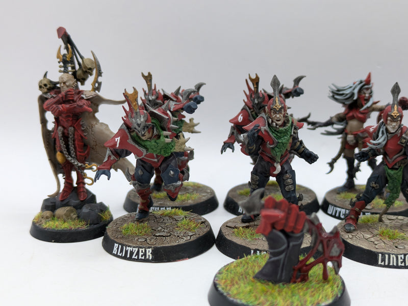 Warhammer Blood Bowl: Dark Elf Team Naggaroth Nightmares - Well Painted (AT098)