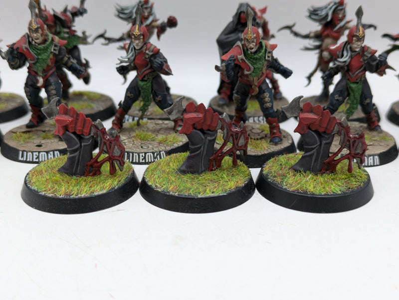 Warhammer Blood Bowl: Dark Elf Team Naggaroth Nightmares - Well Painted (AT098)