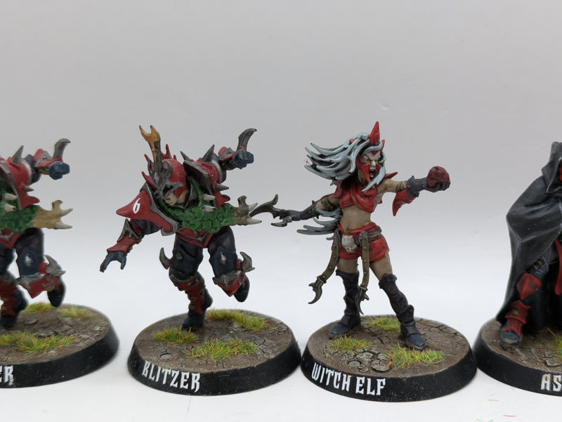 Warhammer Blood Bowl: Dark Elf Team Naggaroth Nightmares - Well Painted (AT098)