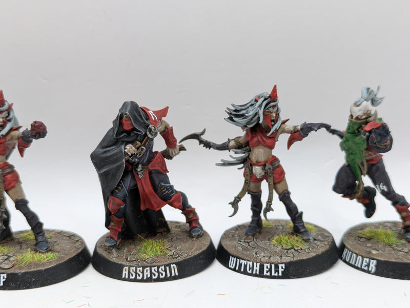 Warhammer Blood Bowl: Dark Elf Team Naggaroth Nightmares - Well Painted (AT098)