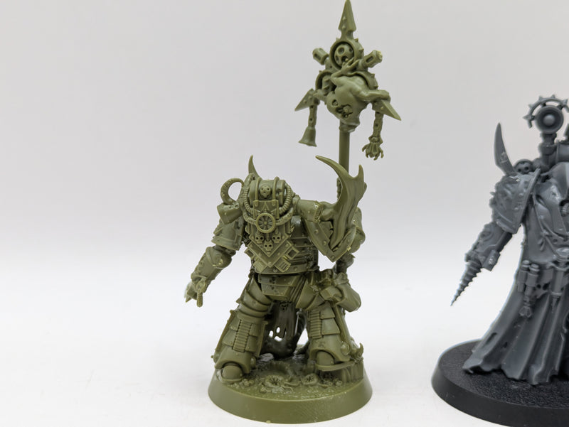 Warhammer 40k: Death Guard Heroes Icon Bearer and Nauseous Rotbone (AN009)