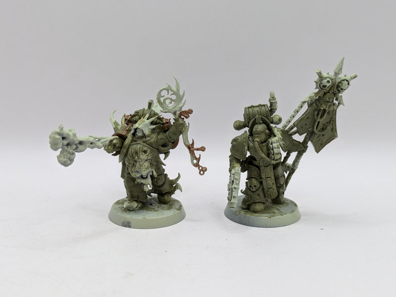 Warhammer 40k: Death Guard Icon Bearer and Malignant Plaguecaster (AH017)