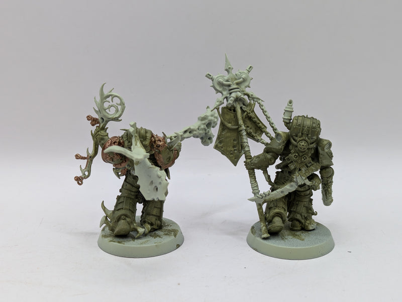 Warhammer 40k: Death Guard Icon Bearer and Malignant Plaguecaster (AH017)