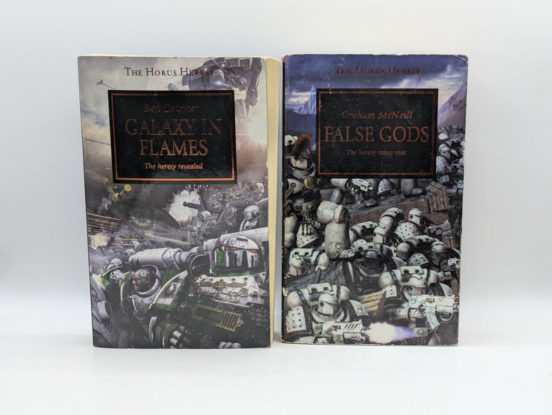 Warhammer The Horus Heresy: False Gods by Graham McNeill and Galaxy in Flames by Ben Counter (AS790)