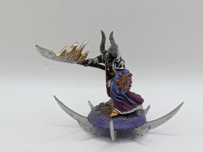 WARHAMMER FANTASY THE Old World Chaos Sorcerer Tzeentch sur disque métal OOP EUR 1,00 - PicClick FR