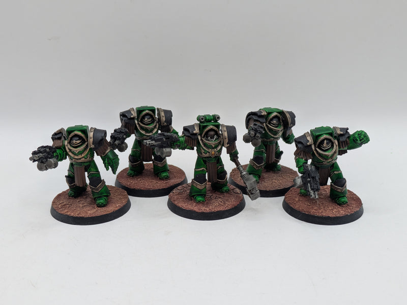 Warhammer Horus Heresy: Space Marine Salamander Cataphractii Terminators - Well Painted (AD046)