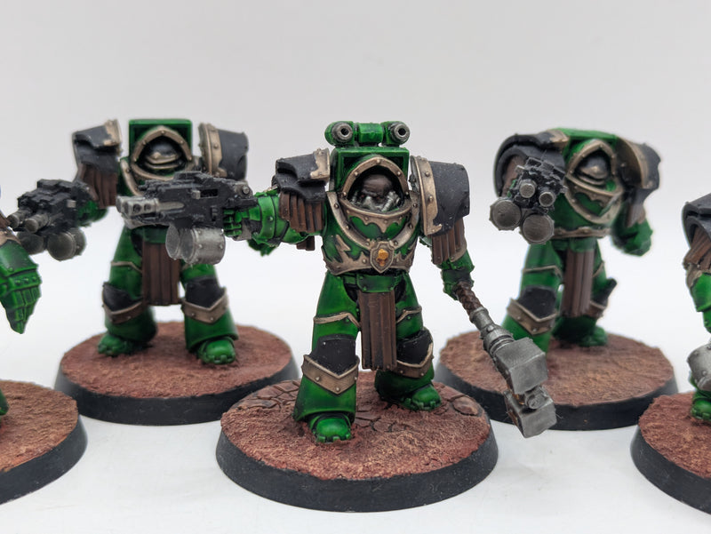 Warhammer Horus Heresy: Space Marine Salamander Cataphractii Terminators - Well Painted (AD046)