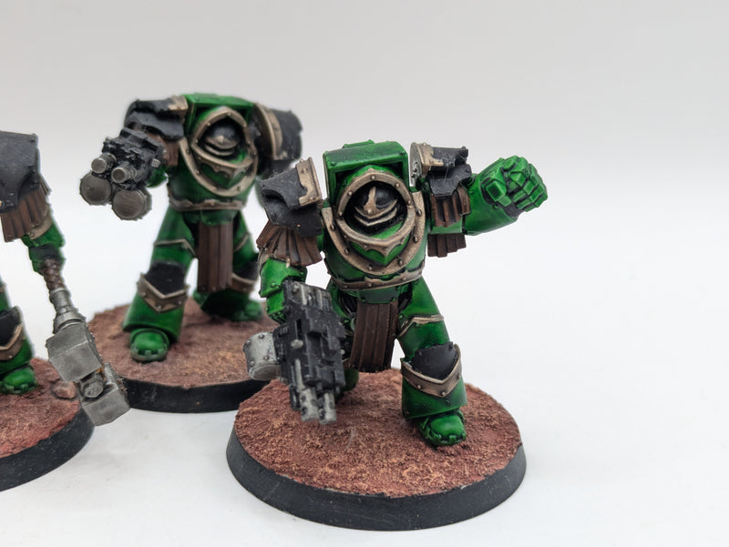 Warhammer Horus Heresy: Space Marine Salamander Cataphractii Terminators - Well Painted (AD046)