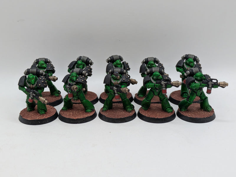 Warhammer Horus Heresy: Space Marine Salamanders MKVI Support Marines - Well Painted (AI180)