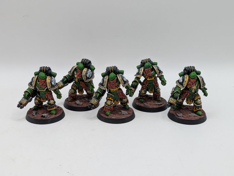 Warhammer Horus Heresy: Space Marine Salamanders Legion Pyroclasts - Pro Painted (AD129)