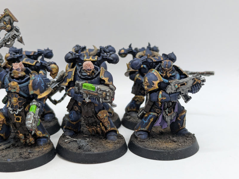 Warhammer 40k: Chaos Space Marines Night Lords Legionnaries - Well Painted (AT201)
