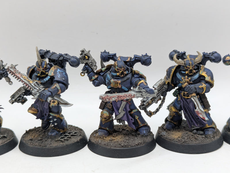 Warhammer 40k: Chaos Space Marines Night Lords Legionnaries - Well Painted (AT201)