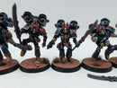 Warhammer Horus Heresy Space Marines Night Lords Raptor Squad with Nostraman Chainglaives - Well Painted AC167