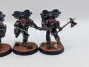 Warhammer Horus Heresy Space Marines Night Lords Raptor Squad with Nostraman Chainglaives - Well Painted AL042