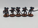 Warhammer Horus Heresy Space Marines Night Lords Raptor Squad with Nostraman Chainglaives - Well Painted AI145