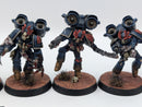 Warhammer Horus Heresy Space Marines Night Lords Raptor Squad with Nostraman Chainglaives - Well Painted AJ059