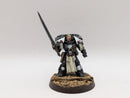 Warhammer 40k: Space Marines Black Templars Converted Captain/Marshal - Well Painted (BJ022)