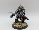 Warhammer 40k: Space Marines Black Templars Converted Captain/Marshal - Well Painted (BJ021)
