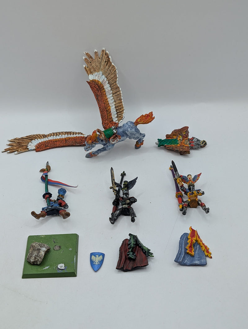 Warhammer the Old World Lord on Pegasus Metal - Bretonnian and Empire Riders AD105