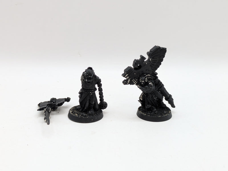 Warhammer 40k: Space Marines Black Templars Chaplain Grimaldus Metal Retinue (BJ010)