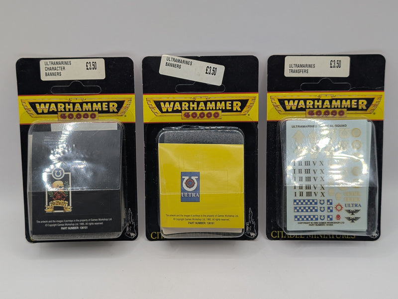 Warhammer 40k Ultramarines Banners and Transfers Bundle - in Blisters AI003
