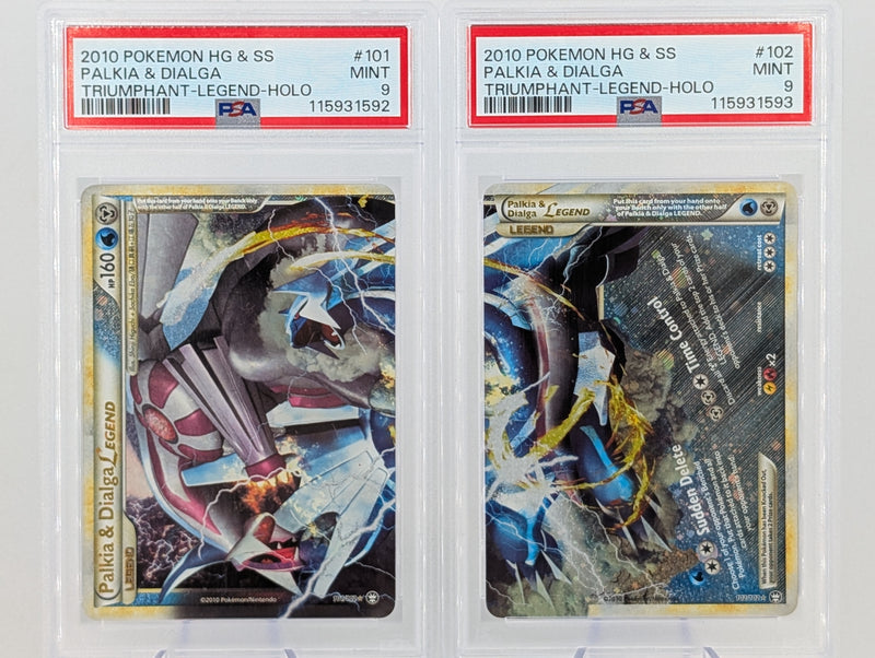 Pokemon Palkia & Dialga Legend Pair Holo - PSA 9
