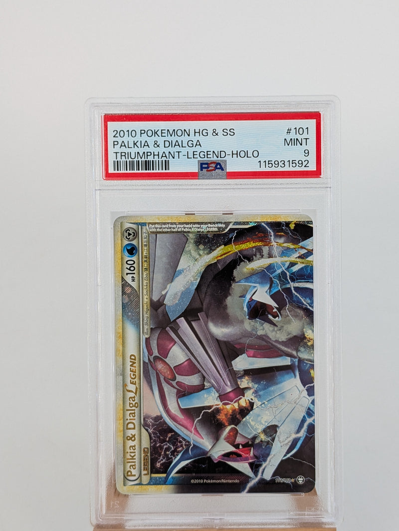 Pokemon Palkia & Dialga Legend Pair Holo - PSA 9 - Triumpant #101/102 Pokemon Palkia & Dialga Legend Pair Holo - PSA 9 - Triumpant #101/102