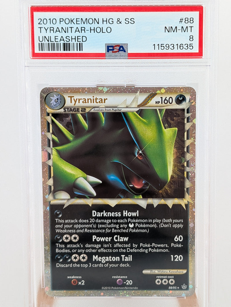 Pokemon Tyranitar Holo - PSA 8 - Unleashed