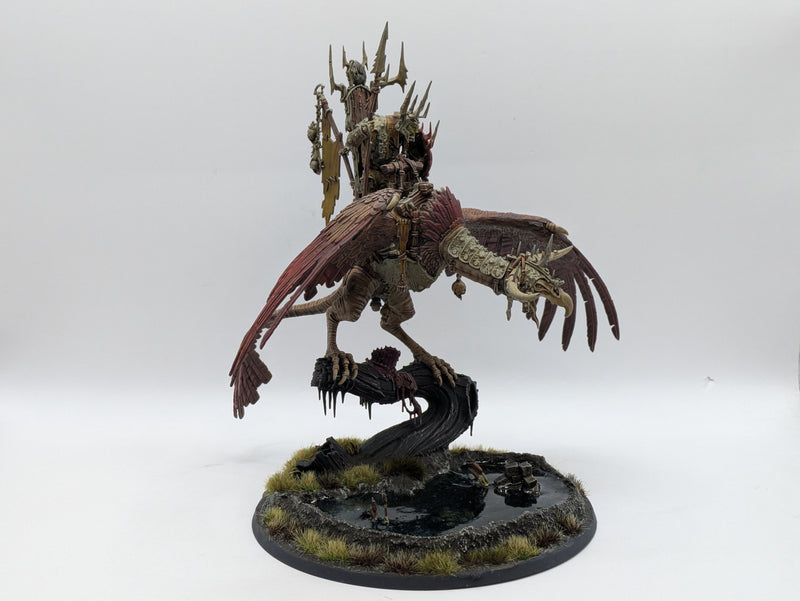 Warhammer Age of Sigmar: Orruk Warclans Killaboss on Corpse-rippa Vulcha - Well Painted (AU013)