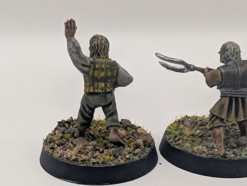 Warhammer Lord of the Rings Personalities of the Shire Folco Boffin and Farmer Cotton - Painted BJ099