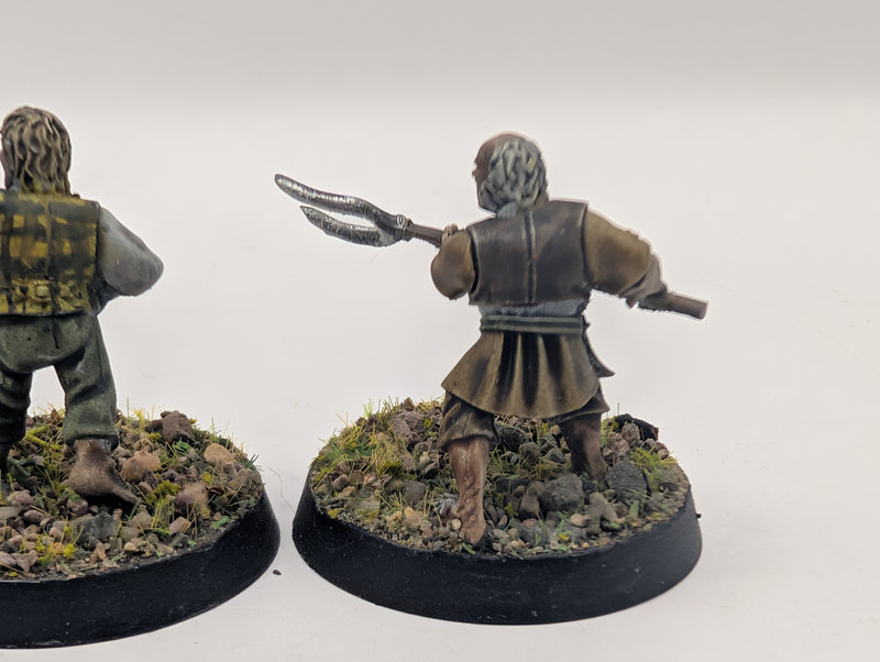 Warhammer Lord of the Rings Personalities of the Shire Folco Boffin and Farmer Cotton - Painted BJ099