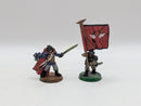 Warhammer 40k: Astra Militarum Finecast Commissar and Metal Standard (BJ110)