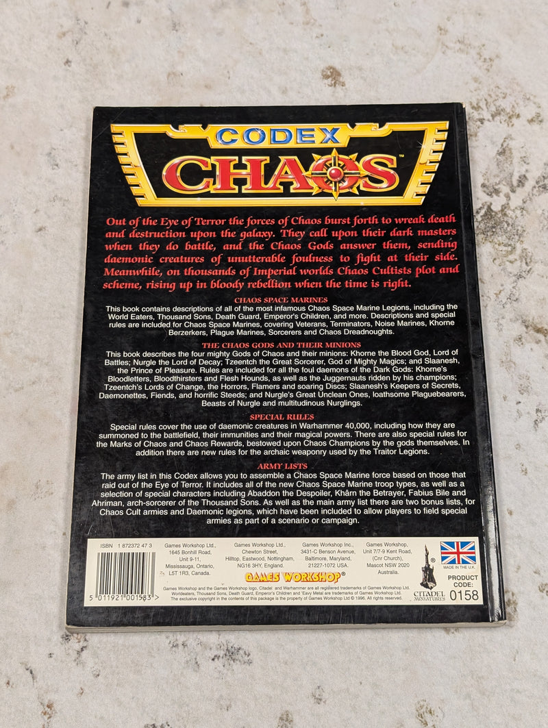 Codex Chaos 2nd Edition Warhammer 40k BK0110