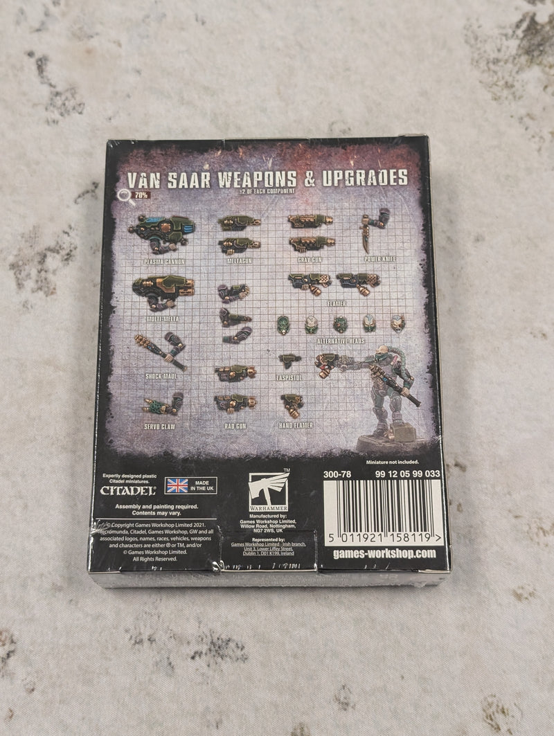 Games Workshop Van Saar Weapons & Upgrades – Necromunda – Warhammer 40.000 – Kit De Figurines Plastique
