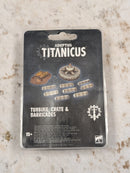 Warhammer Adeptus Titanicus Forge World Turbine, Crate & Barricades - OOP in Blister BM211
