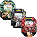 Pokemon TCG: Paldean Fates Tin Great Tusk / Iron Treads / Charizard (one at Random)