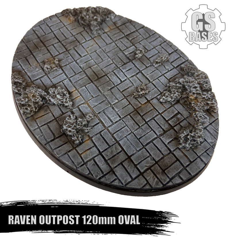 Resin Base - Raven Outpost Oval - 120x92mm (1)