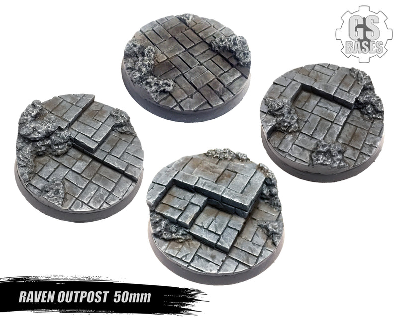 Resin Base - Raven Outpost Round - 50mm (4)