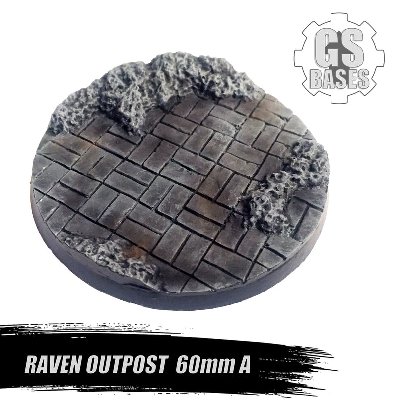 Resin Base - Raven Outpost Round - 60mm (1A)