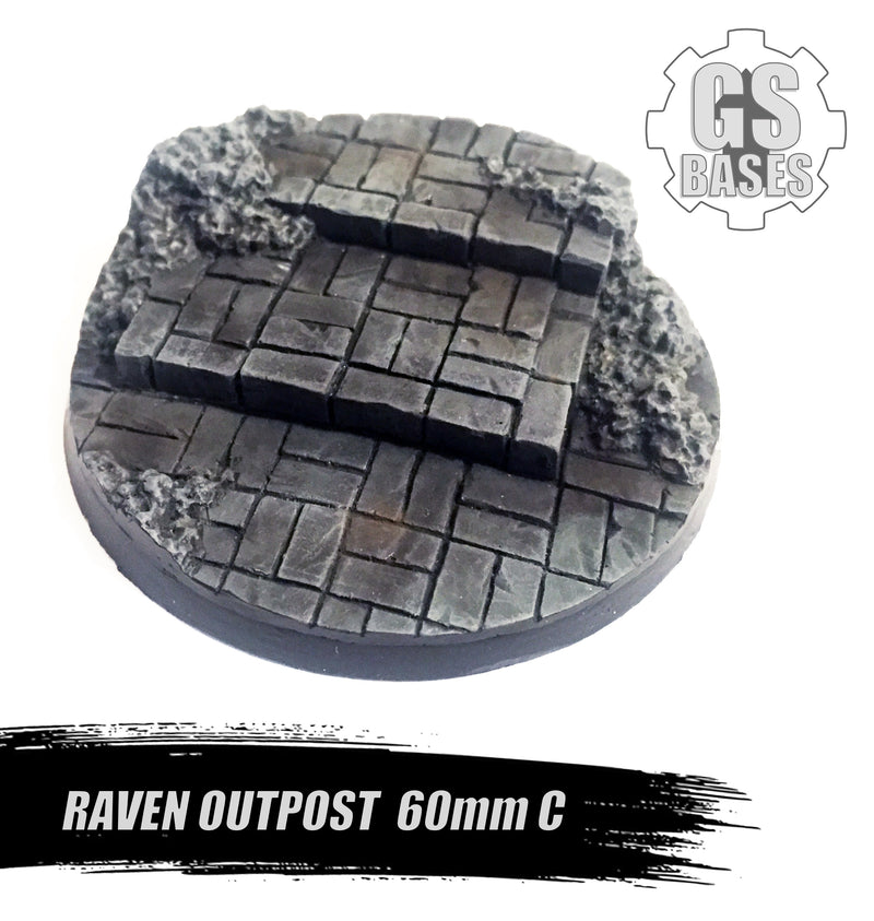 Resin Base - Raven Outpost Round - 60mm (1C)