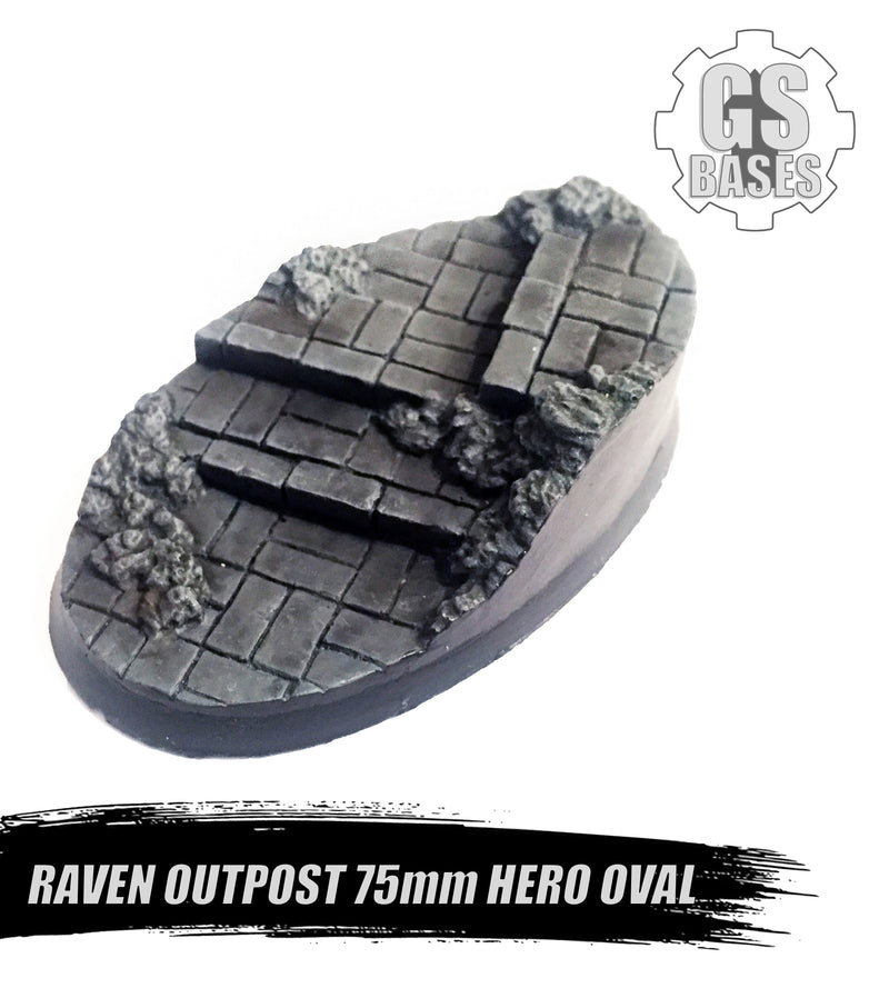 Resin Base - Raven Outpost Oval - 75x42mm Hero (1)