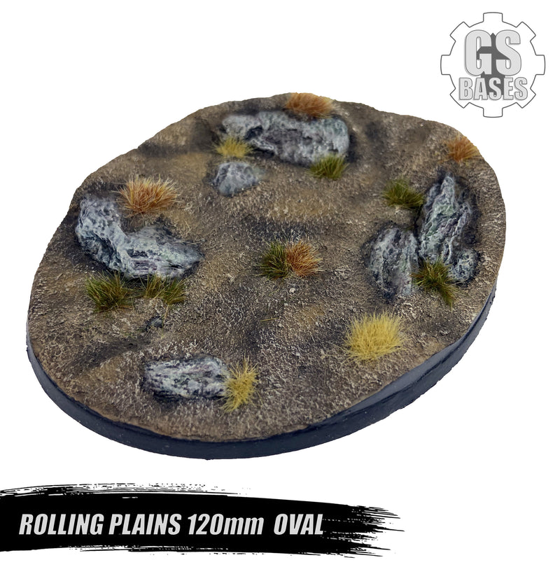 Resin Base - Rolling Plains Oval - 120x92mm (1)