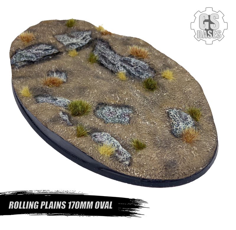 Resin Base - Rolling Plains Oval - 170x105mm (1)