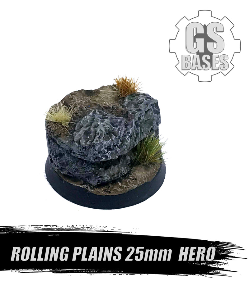 Resin Base - Rolling Plains Round - 25mm Hero (1)